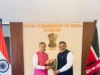 भारत–केन्या मीडिया सहयोग पर संवाद, नैरोबी में डॉ. आदर्श स्वाइका से मिले डॉ. विपिन गौड़ नैरोबी स्थित भारतीय उच्चायोग में डॉ. आदर्श स्वाइका और डॉ. विपिन गौड़ की मुलाकात